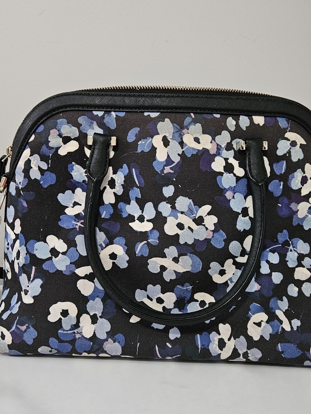 Kate Spade New York Cameron Street Blue Floral Margot Satchel (EUC) - Picture 3 of 16
